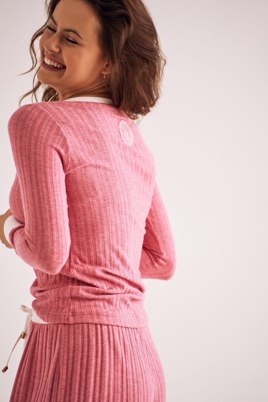 ażurowa bluzka sweterkowa,homewear,piżama damska, piżama damska na zimę,ciepła piżama,piżama premium,komplet do spania,różowa piżama,piękna piżama,ciepły komplet do spania,loungewear,prezent dla niej.jpg