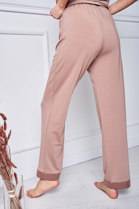 długie spodnie do spania-silk milk-piżama damska-homewear-komplet do spania-morning-beż.jpg