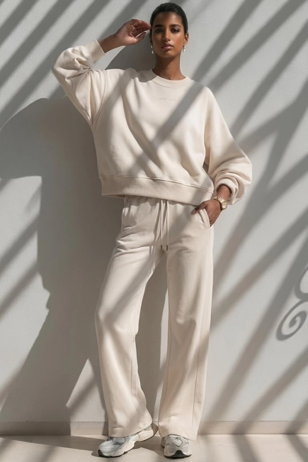 MUSE VANILIA  Komplet dresowy damski z bawełny