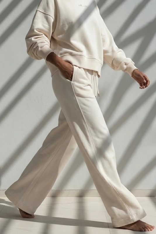 Mause elegancki komplet dresowy bluza i spodnie,spodnie dresowe z szeroką nogawką,długie spodnie dresowe.jpg