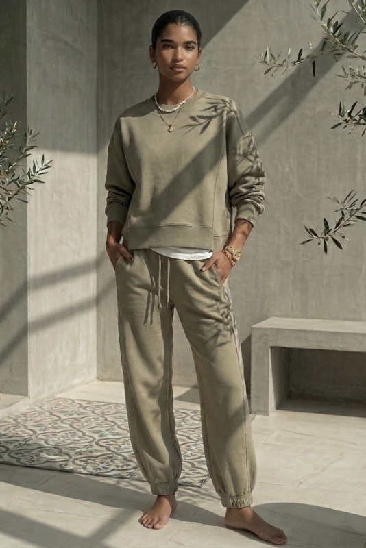 SOHO bluza i spodnie dresowe,elegancki dres,oliwkowy dres,bluza oliwkowa dresowa,spodnie oliwkowe dresowe.jpg