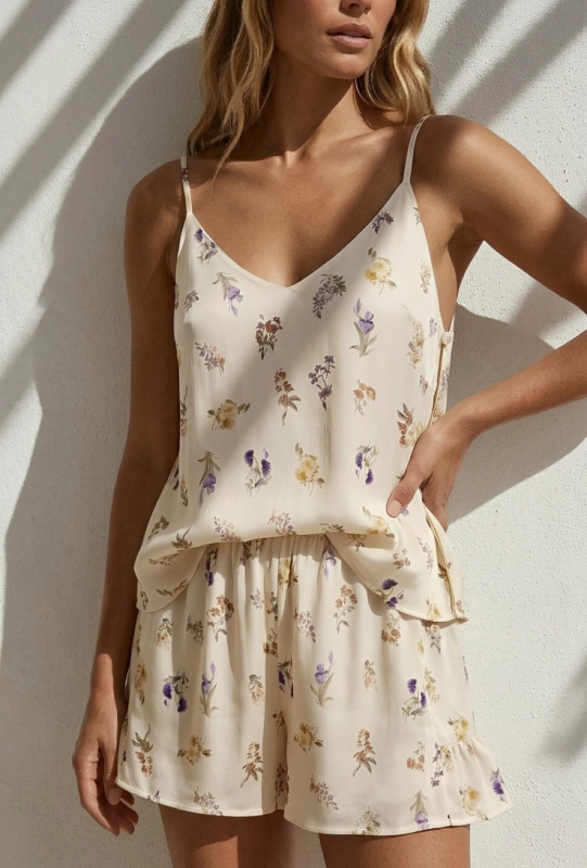 DOLCE Fiore tencel,szorty i top z tencelu,wygodna pizama z tencelu.jpg