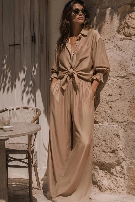 ST TROPEZ nude koszula i spodnie tencel premium beż.jpg