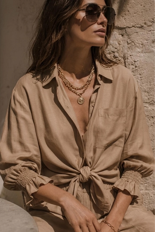 ST TROPEZ nude kszula i spodnie tencel.jpg