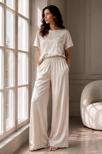 MOON PEARL TENCEL SPODNIE piżamowe z Lyocellu