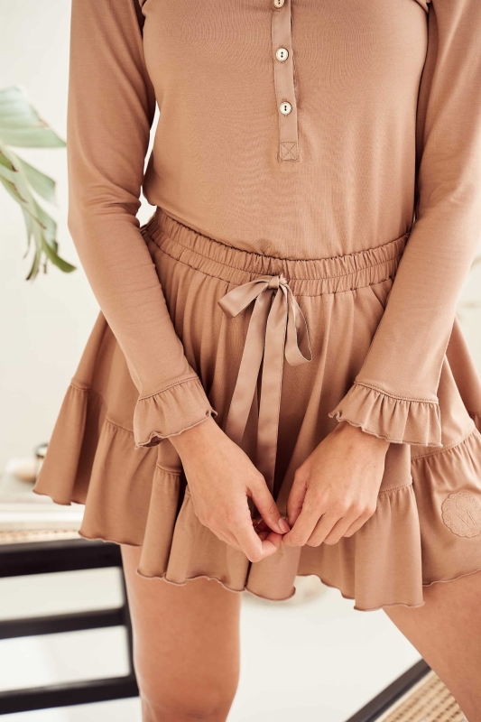 elegancka piżama damska, dwuczęściowa piżama damska, piżama ze spodenkami, szorty do spania, krótkie spodenki piżamowe, szorty do spania eco.jpg