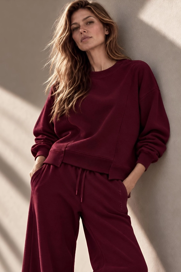 SOHO X MUSE Bordo BLUZA dresowa damska